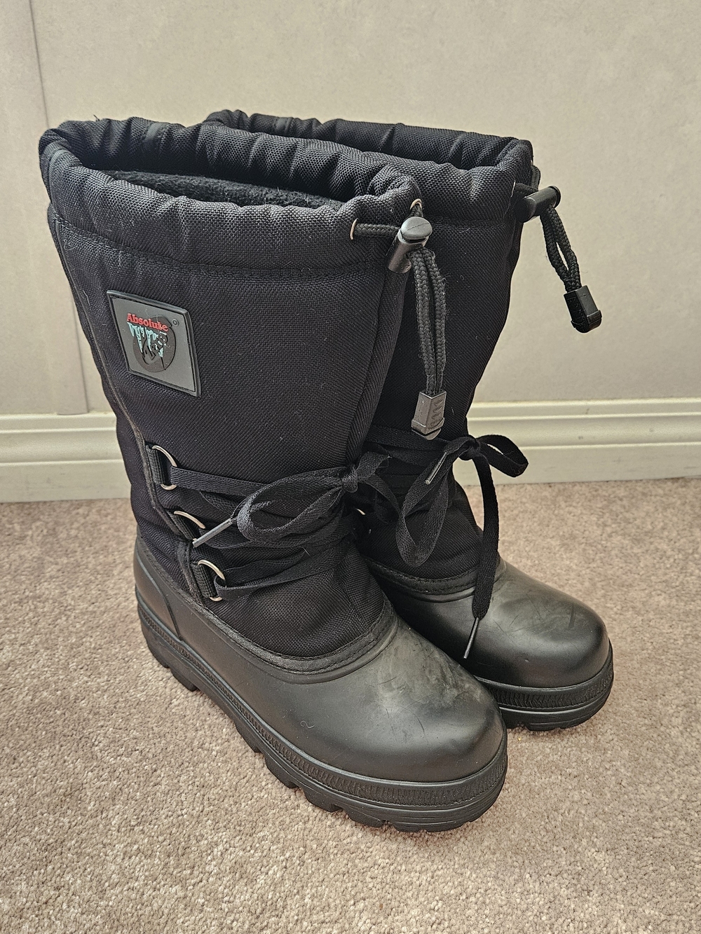 Black Winter Snow Boots